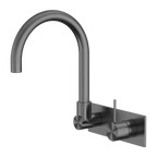 Nero Tapware WBM22 Mecca Round Wall Basin/Bath Mixer Set with Swivel Spout - Various Colours