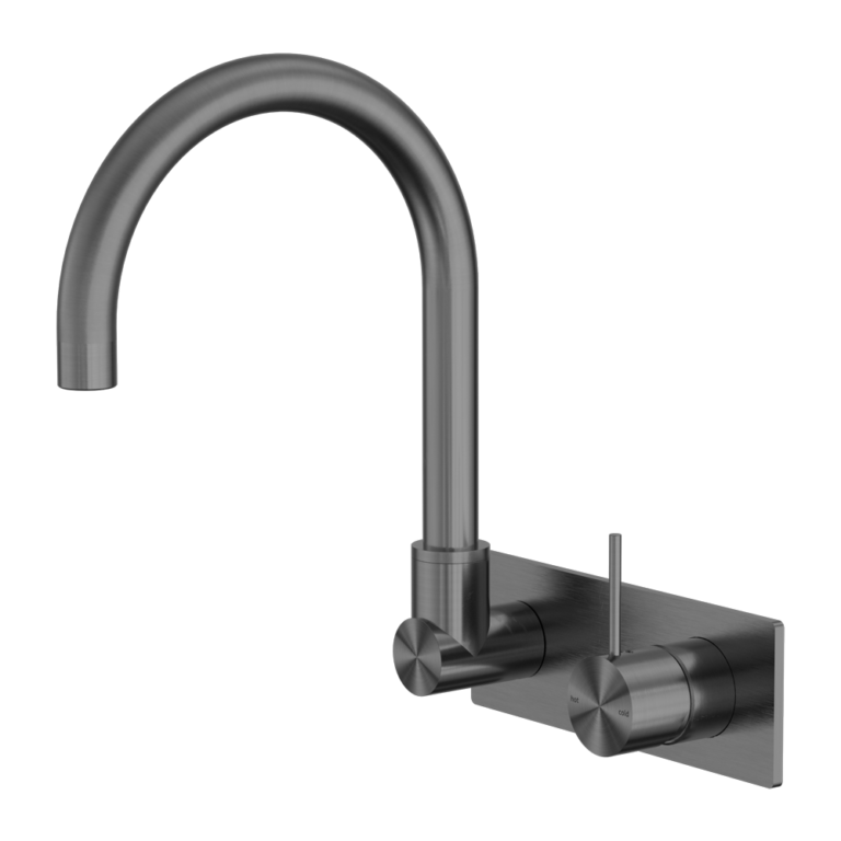 Nero Tapware WBM22 Mecca Round Wall Basin/Bath Mixer Set with Swivel Spout - Various Colours