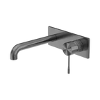 Nero Tapware WBM37 Opal Wall Basin/Bath Mixer Set With Spout (Rectangle Backplate) - Various Colours