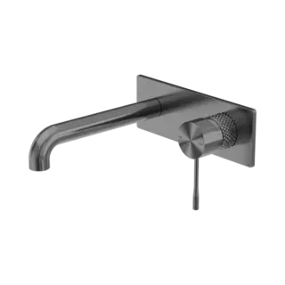 Nero Tapware WBM37 Opal Wall Basin/Bath Mixer Set With Spout (Rectangle Backplate) - Various Colours