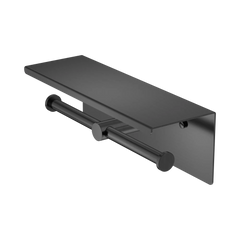 Double Toilet Roll Holder with Shelf - Various Colours