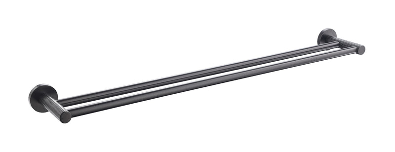 Cross Hatched Double Towel Rail 750mm - Various Colours