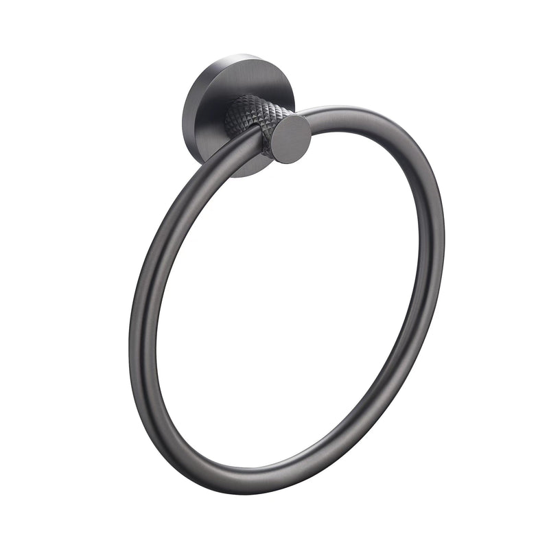 Cross Hatched Hand Towel Ring - Various Colours