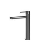 TBM41 Cross Hatched Round Tall Basin Mixer (Straight Spout) - Various Colours