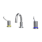Gentec GPCL10001 Zero Lead Stainless Steel 316 Hob Mounted 100mm Lever Basin Set w/ Curved Fixed Spout