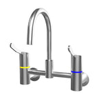 Gentec GPCL10010 Zero Lead Stainless Steel 316 Wall Mounted 100mm Lever Exposed Mixing Set w/ Curved Swivel Spout