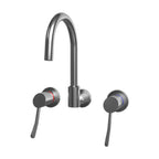 Gentec GPCL10035 Zero Lead Stainless Steel 316 Wall Mounted 100mm Lever Recess Mixing Set w/ Gooseneck Swivel Spout