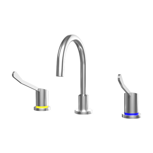 Gentec GPCL15005 Zero Lead Stainless Steel 316 Hob Mounted 150mm Lever Sink Set w/ Curved Swivel Spout