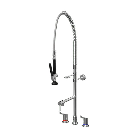Gentec GPJ4000 Zero Lead Stainless Steel 304 Hob Mounted Pre-Rinse Unit w/ Trigger Spray