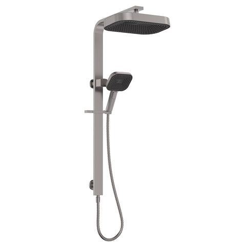 Deluxe Rain Soft Square Dual Shower Rail - Various Colours