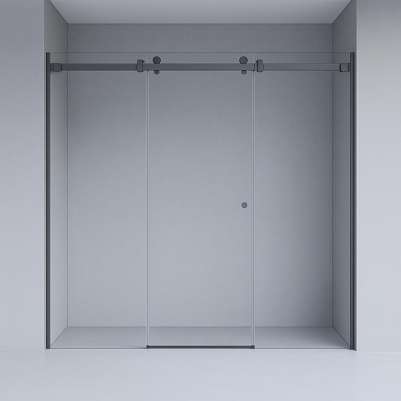 SS29 Three Panel Sliding Wall to Wall Front Only Shower Screen - Various Colours & Sizes
