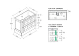 BV23 Hampton Matte White Fingerpull Freestanding Vanity - 750 / 900 / 1200mm
