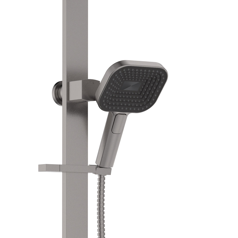 Deluxe Rain Soft Square Dual Shower Rail - Various Colours