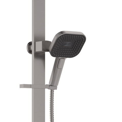 Deluxe Rain Soft Square Dual Shower Rail - Various Colours