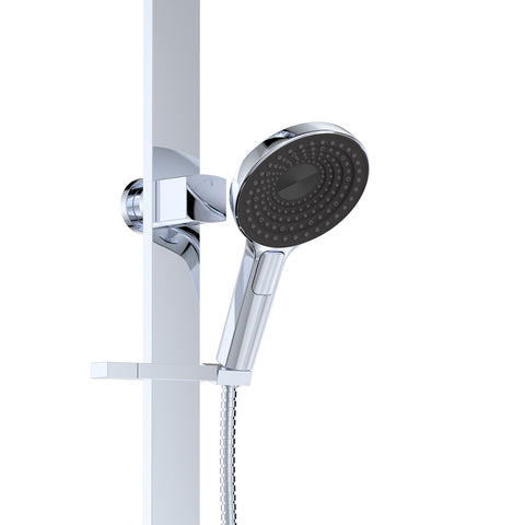Deluxe Rain Round Dual Shower Rail - Various Colours