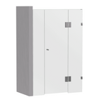 SS32 10mm Semi-Frameless Wall-to-Wall Hinged Shower Screen – Various Sizes & Colours
