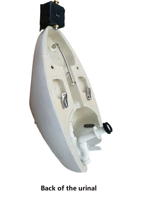 Wall Hung Urinal with Sensor Flush Plate- Gloss White