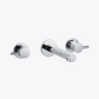 Quarter Turn Wall Laundry/Kitchen/Bath Tap Set with Fixed Spout - Chrome