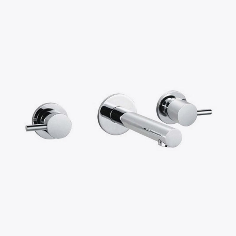 Quarter Turn Wall Laundry/Kitchen/Bath Tap Set with Fixed Spout - Chrome