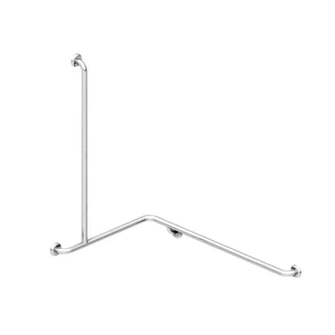 CARE 90° Corner Grab Rail 528x1000x600mm Left / Right Hand - Stainless Steel