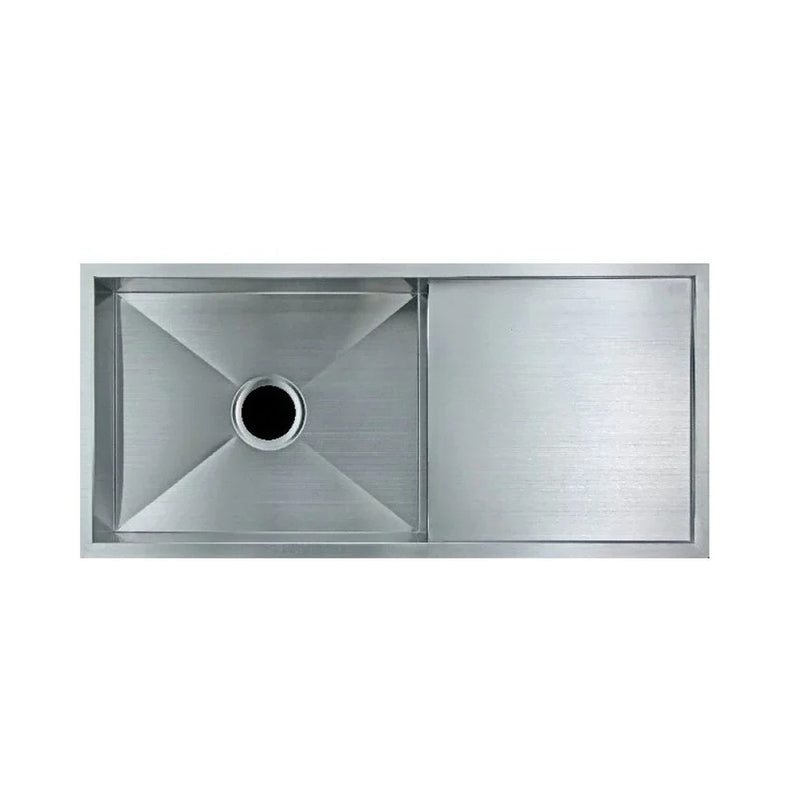 Single Bowl with Drainer Topmount/Undermount Kitchen Sink 960x450mm - Various Colours