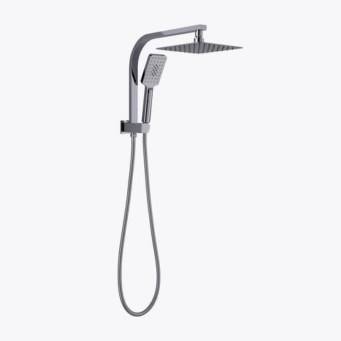 Square Compact Dual Shower Rail - Various Colours