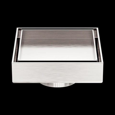 NERO 100mm Square Tile Insert Floor Waste 50mm Outlet - Various Colour