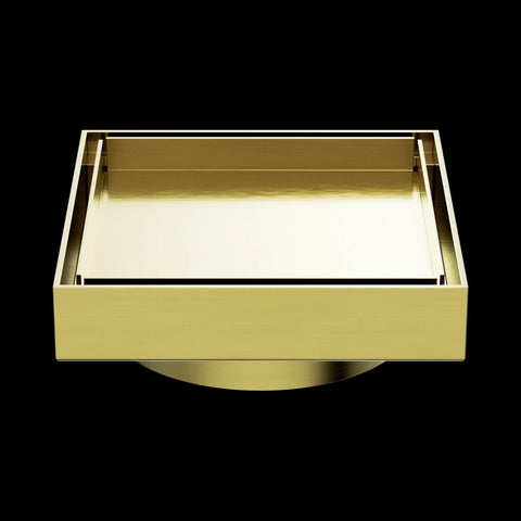 NERO 100mm Square Tile Insert Floor Waste 80mm Outlet - Various Colour