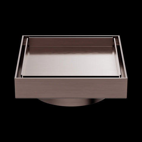 NERO 100mm Square Tile Insert Floor Waste 80mm Outlet - Various Colour