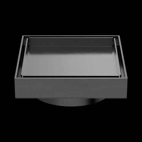 NERO 100mm Square Tile Insert Floor Waste 80mm Outlet - Various Colour
