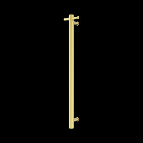 Nero Mecca 240V Round Vertical Heated Towel Rail 40 x 900mm - Various Colours