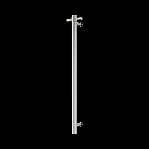 Nero Mecca 240V Round Vertical Heated Towel Rail 40 x 900mm - Various Colours