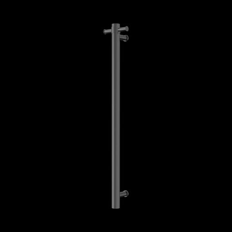 Nero Mecca 240V Round Vertical Heated Towel Rail 40 x 900mm - Various Colours