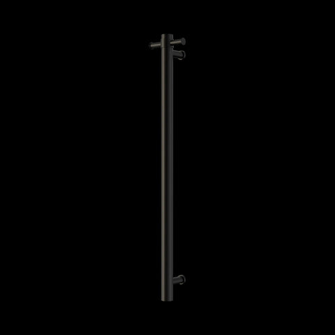 Nero Mecca 240V Round Vertical Heated Towel Rail 40 x 900mm - Various Colours