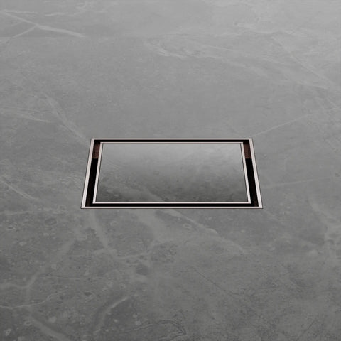 NERO 100mm Square Tile Insert Floor Waste 50mm Outlet - Various Colour