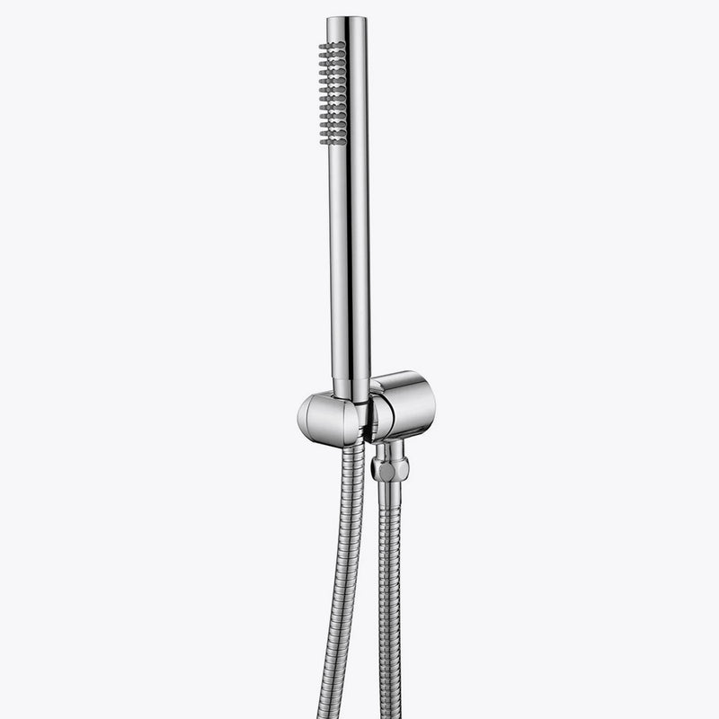 Round Slim Hand Shower On Holder - Various Colours