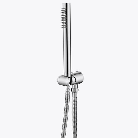 Round Slim Hand Shower On Holder - Various Colours