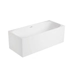 Corner Back to Wall Freestanding Bath with Overflow 1400 / 1500 / 1700mm - Gloss White