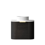 BV73 Curved Black Oak Wall Hung Vanity - 600 / 750 / 900 / 1200 / 1500 / 1800mm