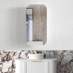 Soft Square Mirror Cabinet Pencil Edge 900/1200/1500/1800mm - Matte White / Natural Oak / Sable Walnut