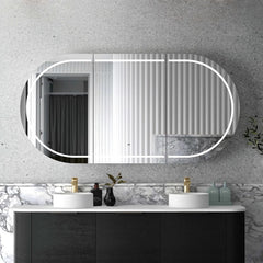 BV73 Curved Black Oak Wall Hung Vanity - 600 / 750 / 900 / 1200 / 1500 / 1800mm