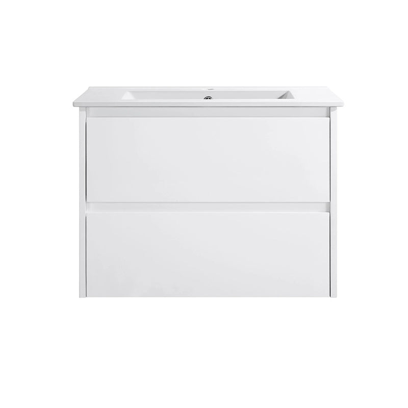 BV15WH Gloss White Fingerpull Wall Hung Vanity - 600 / 750 / 900 / 1200 / 1500S / 1500D / 1800mm