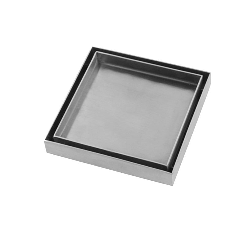 Low Profile Square Tile Insert Shower Floor Waste 120x120mm (81mm Outlet) - Various Colours