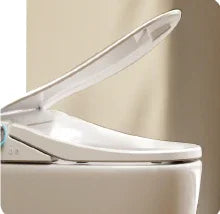 Raised Height Back To Wall Tornado Rimless Flush Toilet Suite with Smart Remote Bidet Seat - White (4 Star)