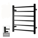 Square Heated Towel Ladder (6 Bars) 620 x 674mm - Various Colours
