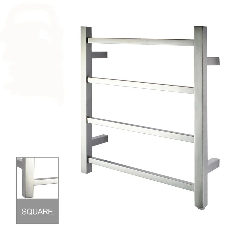 Square Heated Towel Ladder (4 Bars) 500 x 550mm - Various Colours