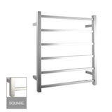 Square Heated Towel Ladder (6 Bars) 620 x 674mm - Various Colours