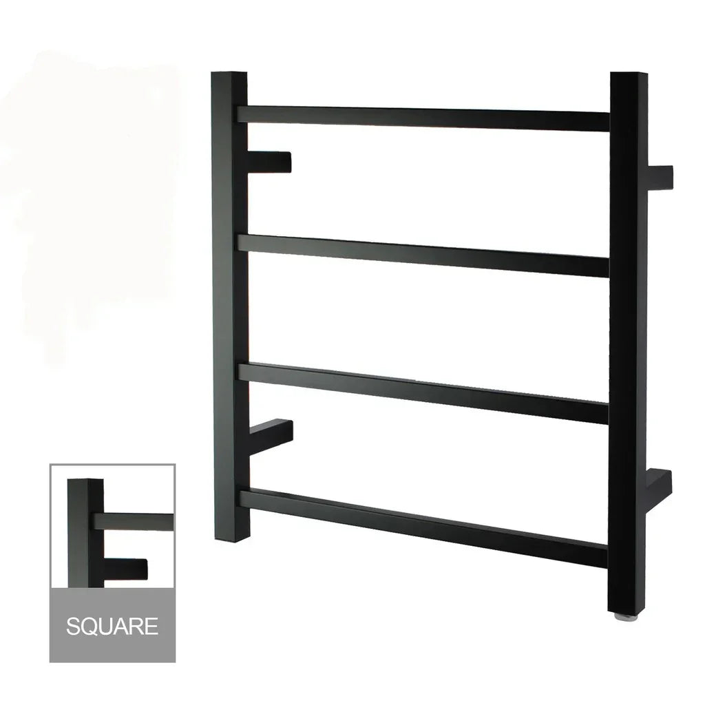 Square Heated Towel Ladder (4 Bars) 500 x 550mm - Various Colours