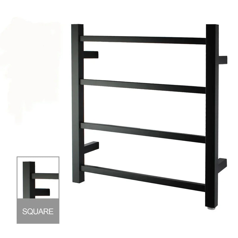 Square Heated Towel Ladder (4 Bars) 500 x 550mm - Various Colours