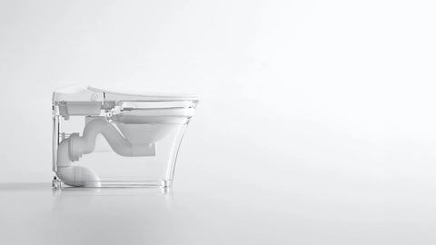 Inbuilt Cistern Tornado Flush Toilet Suite with Smart Remote Bidet Seat - White (4 Star)